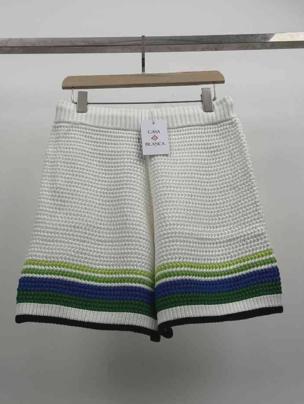 Casablanca woven green-striped sweater and shorts - Picture 4 of 6